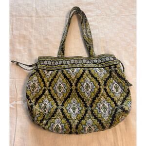 Vera Bradley, Cambridge (retired) pattern quilted tote bag, snap closer. Pockets